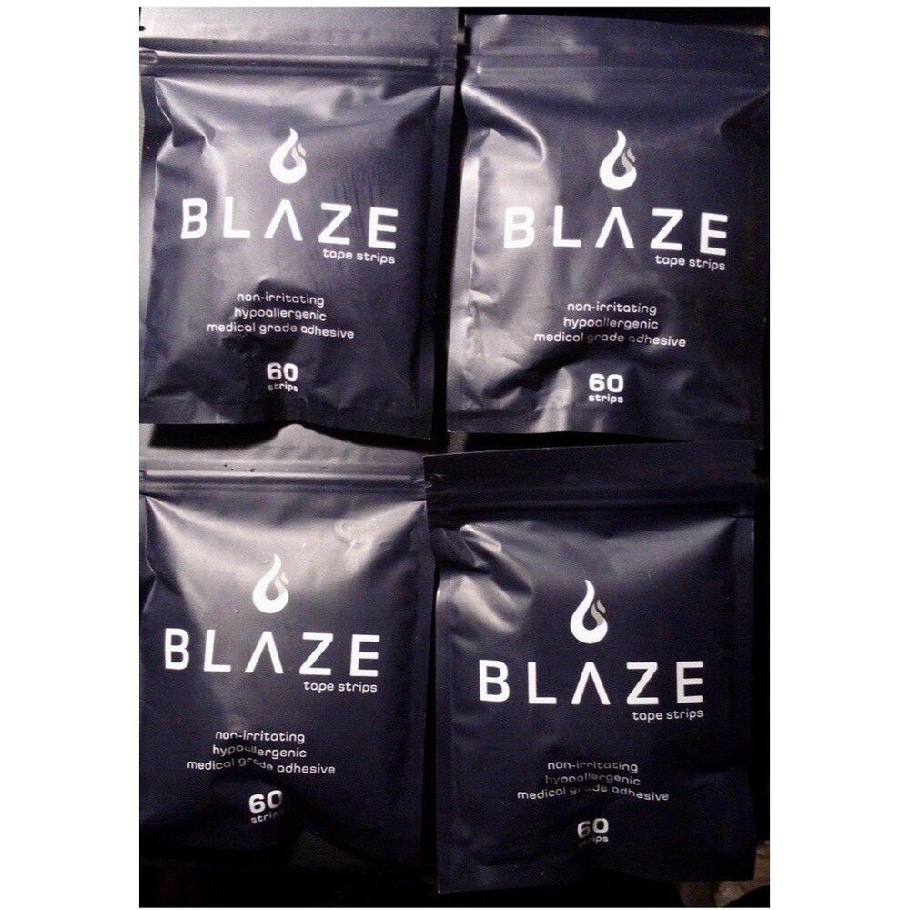 4 Blaze Tape Strips Non-Irritating Hypoallergenic Adhesive (Total 240)